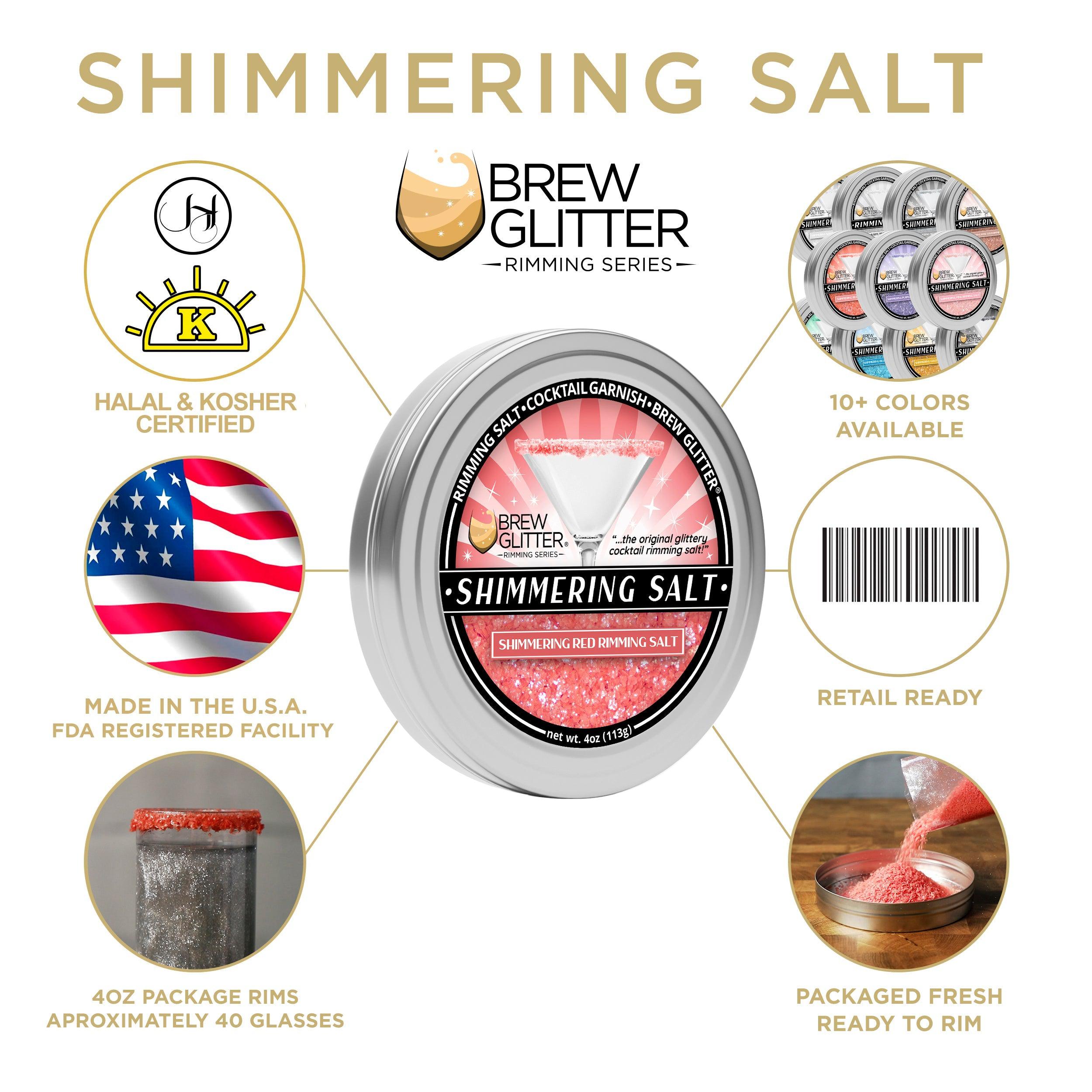 Cinco De Mayo Shimmering Cocktail Rimming Salt La Fiesta Combo (3 PC SET)-Brew Glitter®