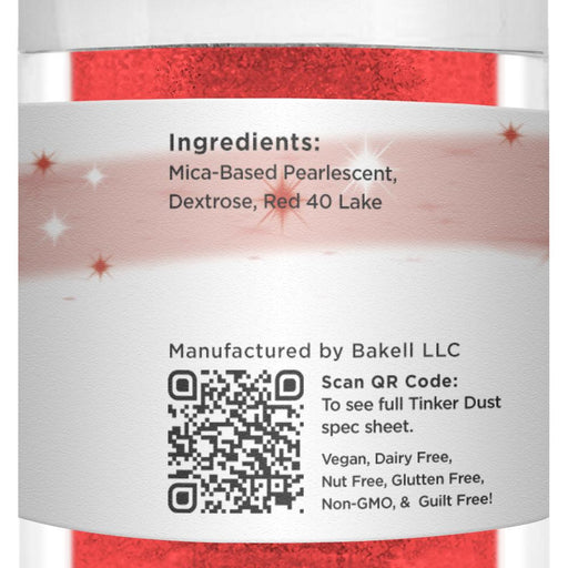 Classic Red Tinker Dust Food Grade Edible Glitter | Bulk Sizes-Brew Glitter®