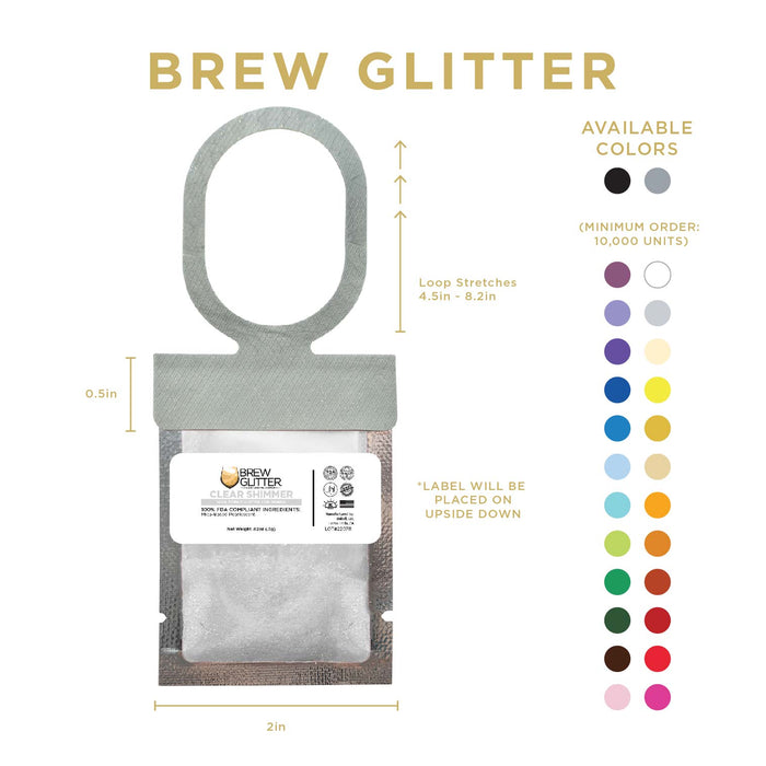 Clear Shimmer Brew Glitter® Necker | Wholesale-Brew Glitter®