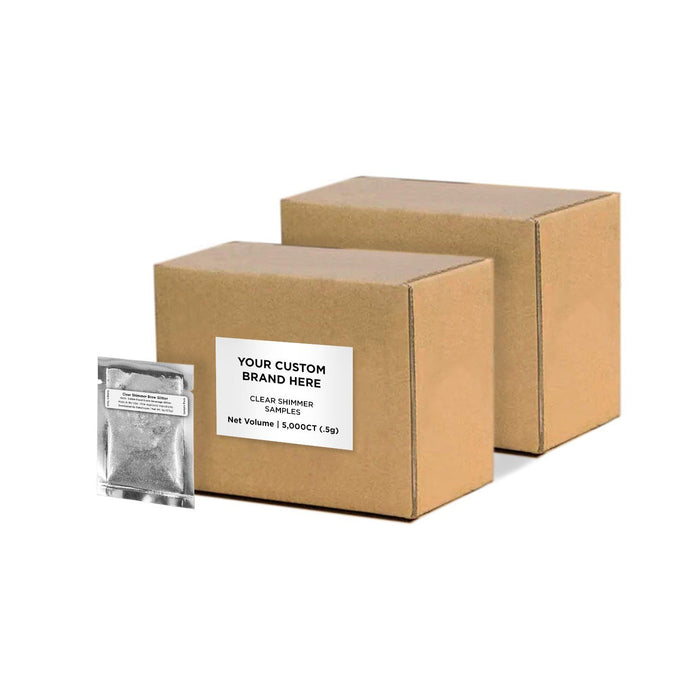 Clear Shimmer Brew Glitter Sample Packs by the Case | Private Label-Brew Glitter®