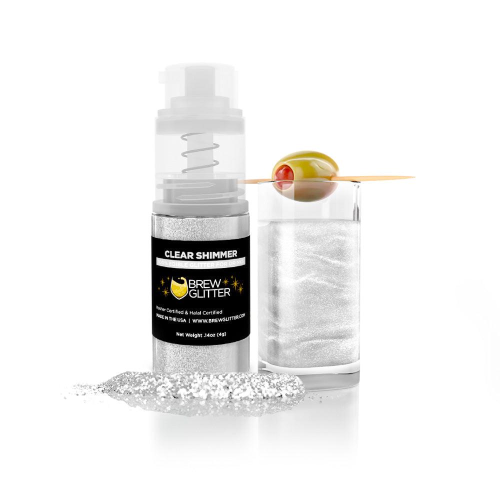 Clear Shimmer Edible Glitter Mini Spray Pump for Drinks-Brew Glitter®