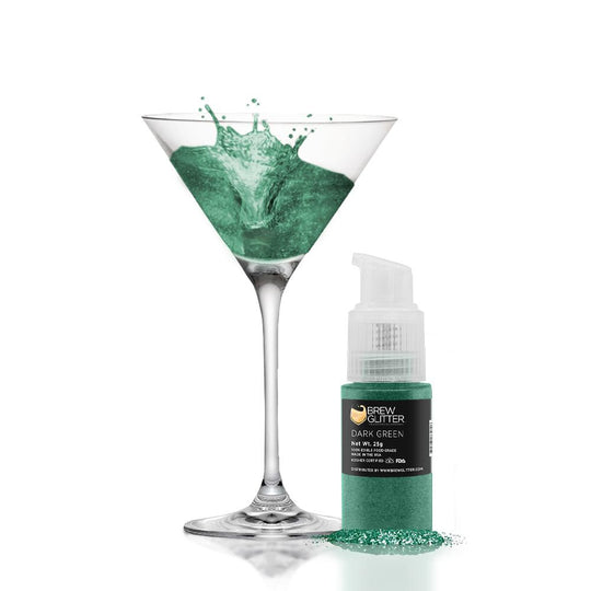 Dark Green Edible Glitter Spray Pump for Drinks-Brew Glitter®