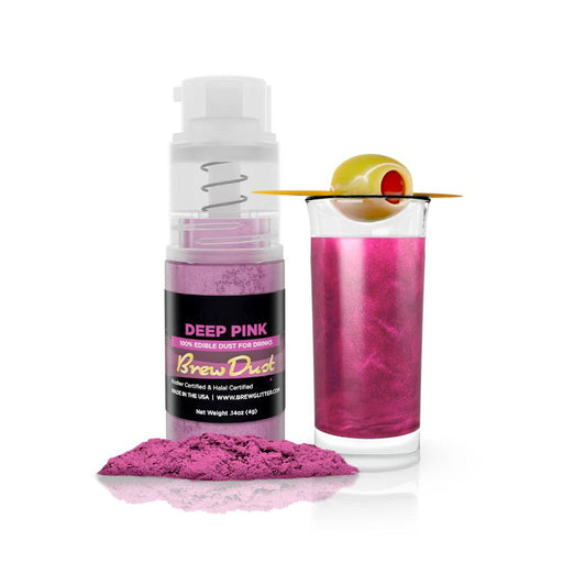 Deep Pink Edible Brew Dust | Mini Spray Pump-Brew Glitter®