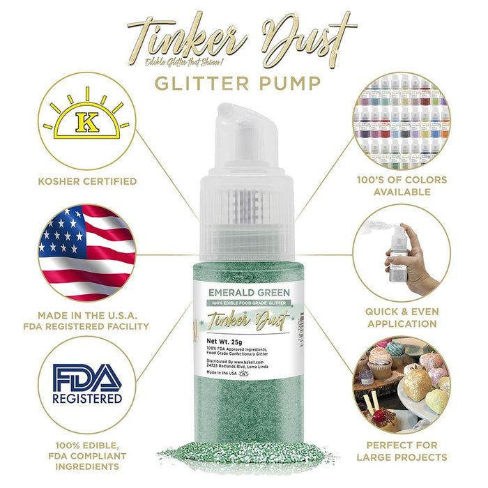 Emerald Green Tinker Dust Spray Pump by the Case | Private Label-Brew Glitter®