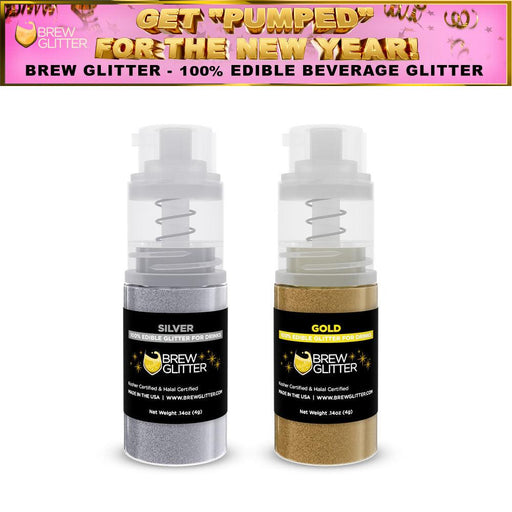 Get Pumped For New Years Brew Glitter Mini Pump Combo (2 PC SET)-Brew Glitter®