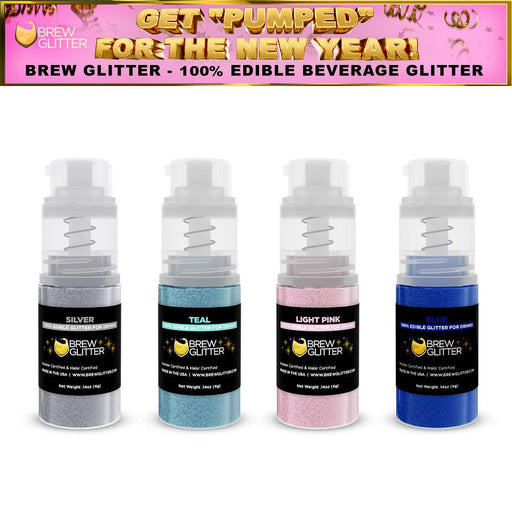 Get Pumped For New Years Brew Glitter Mini Pump Twelve Chimes Combo (4 PC SET)-Brew Glitter®