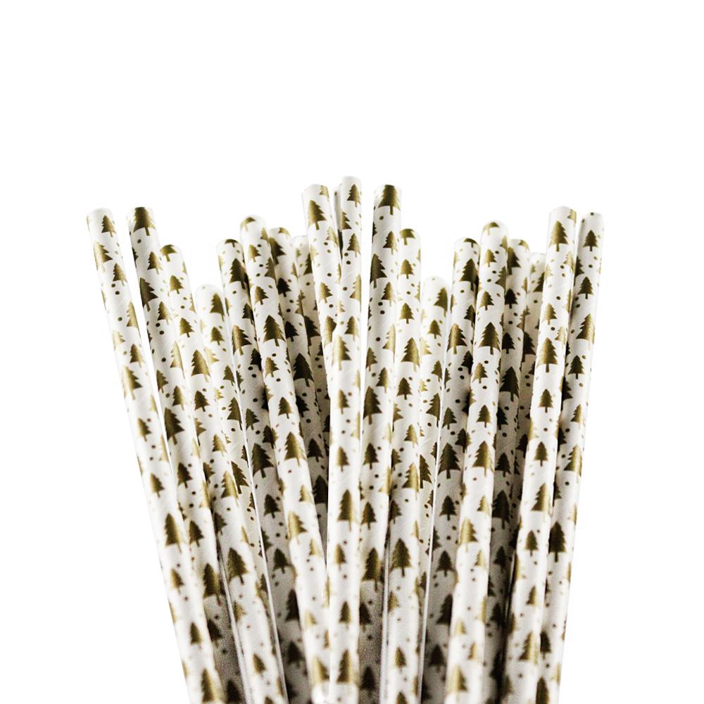 Gold Christmas Trees Stirring Straws-Brew Glitter®