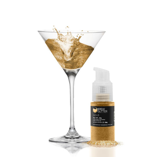 Gold Edible Glitter Spray Pump for Drinks-Brew Glitter®