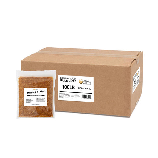 Gold Pearl Cocktail Rimming Sugar | Bulk Sizes-Brew Glitter®