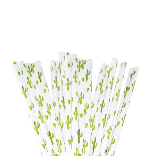 Green Cactus Print Stirring Straws-Brew Glitter®