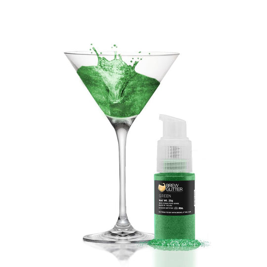 Green Edible Glitter Spray Pump for Drinks-Brew Glitter®