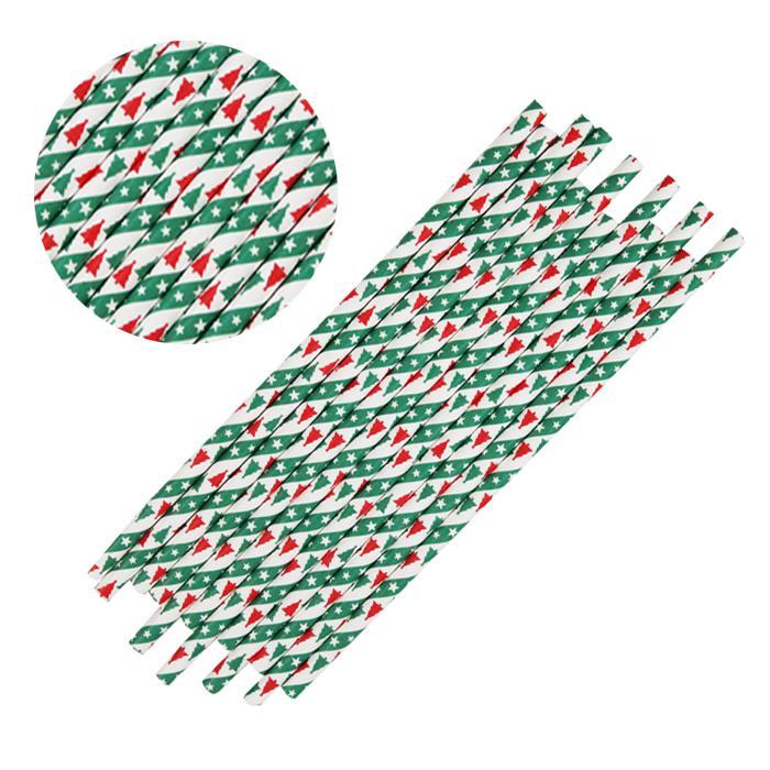 Green & Red Christmas Trees Stirring Straws-Brew Glitter®