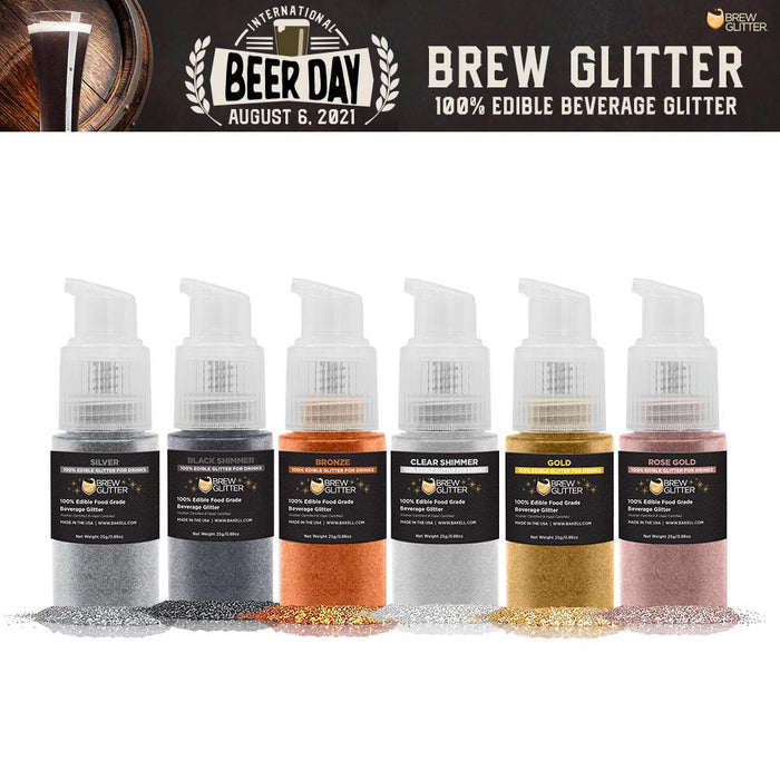 International Beer Day Brew Glitter Spray Pump Combo Pack A (6 PC SET)-Brew Glitter®