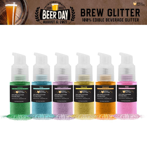 International Beer Day Brew Glitter Spray Pump Combo Pack B (6 PC SET)-Brew Glitter®