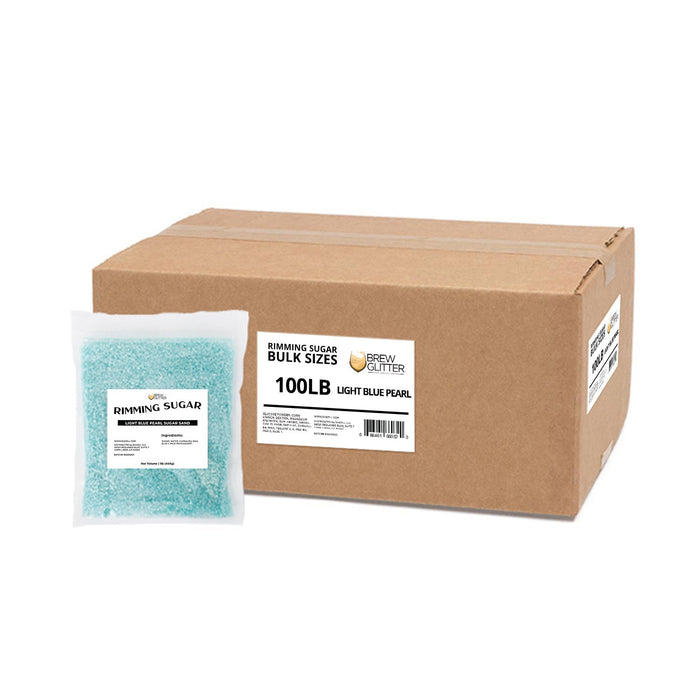Light Blue Pearl Cocktail Rimming Sugar | Bulk Sizes-Brew Glitter®