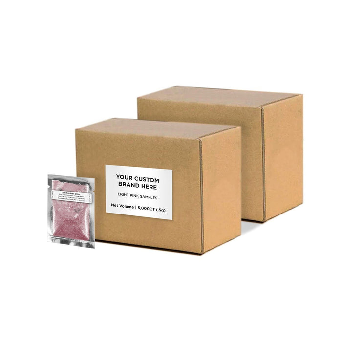 Light Pink Brew Glitter Sample Packs by the Case | Private Label-Brew Glitter®