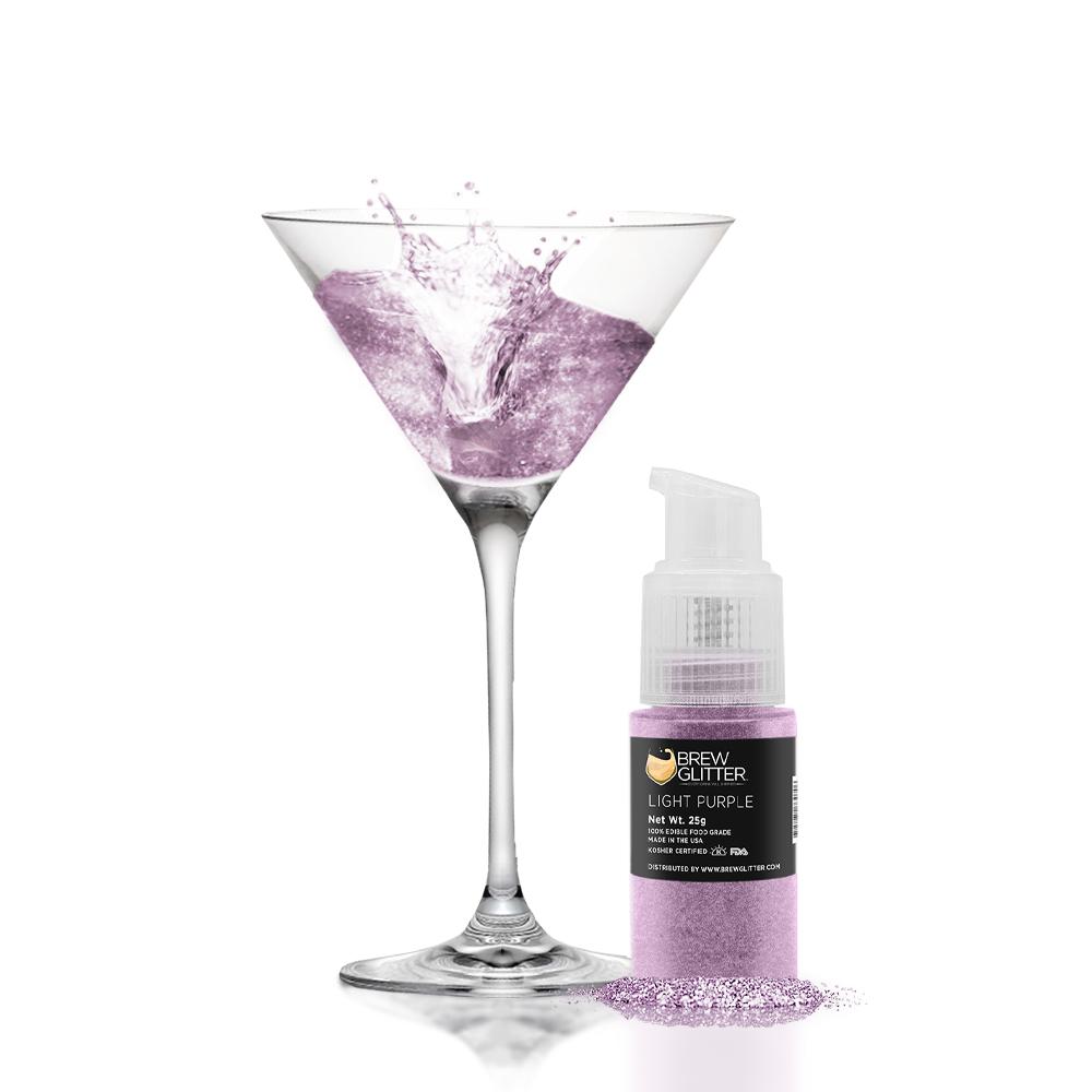 Light Purple Edible Glitter Spray Pump for Drinks-Brew Glitter®