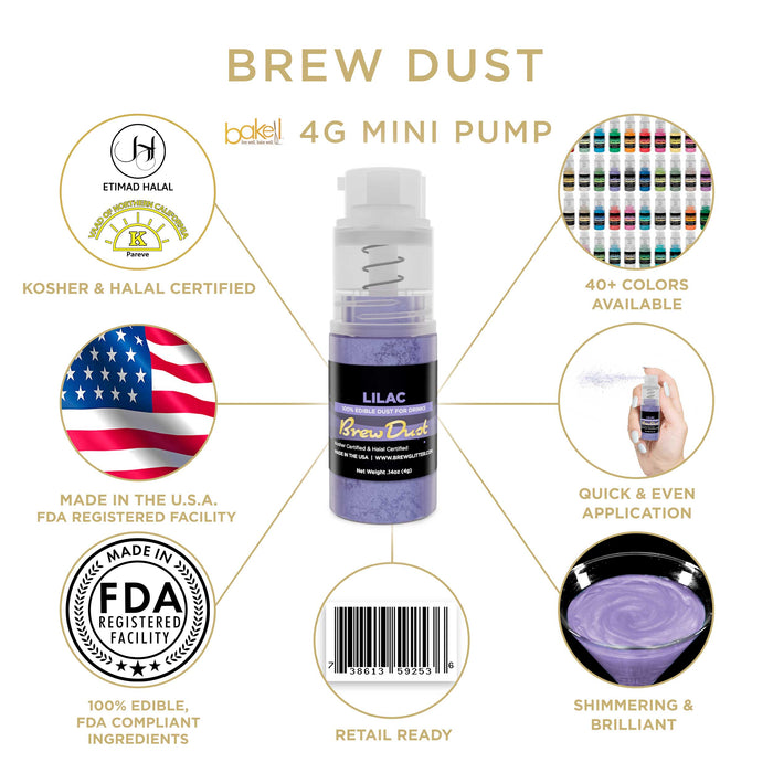 Lilac Purple Edible Brew Dust | Mini Spray Pump-Brew Glitter®
