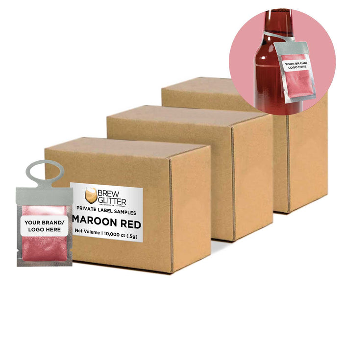 Maroon Red Brew Glitter® Necker | Private Label-Brew Glitter®