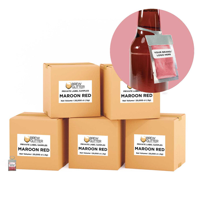 Maroon Red Brew Glitter® Necker | Private Label-Brew Glitter®