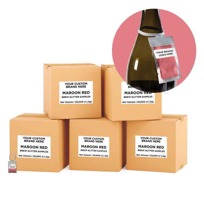 Maroon Red Brew Glitter® Necker | Private Label-Brew Glitter®