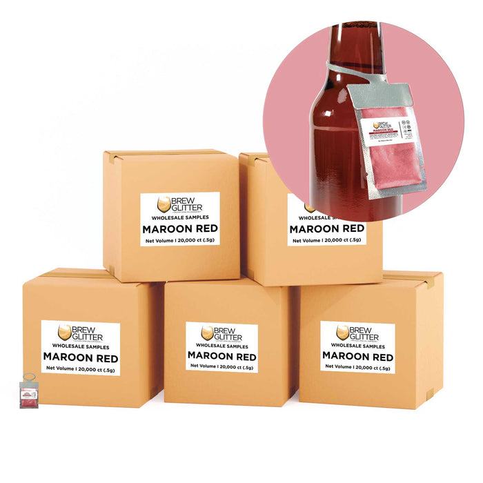 Maroon Red Brew Glitter® Necker | Wholesale-Brew Glitter®