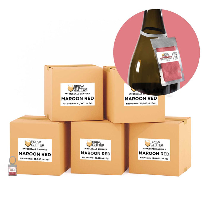 Maroon Red Brew Glitter® Necker | Wholesale-Brew Glitter®