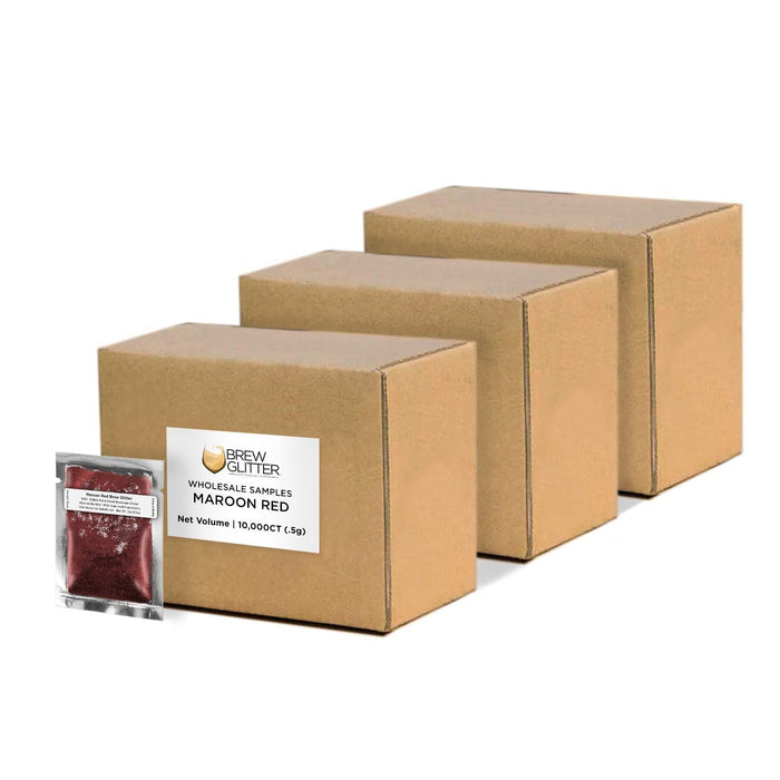 Maroon Red Brew Glitter Sample Packs by the Case-Brew Glitter®