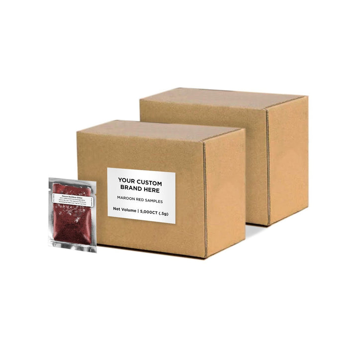 Maroon Red Brew Glitter Sample Packs by the Case | Private Label-Brew Glitter®