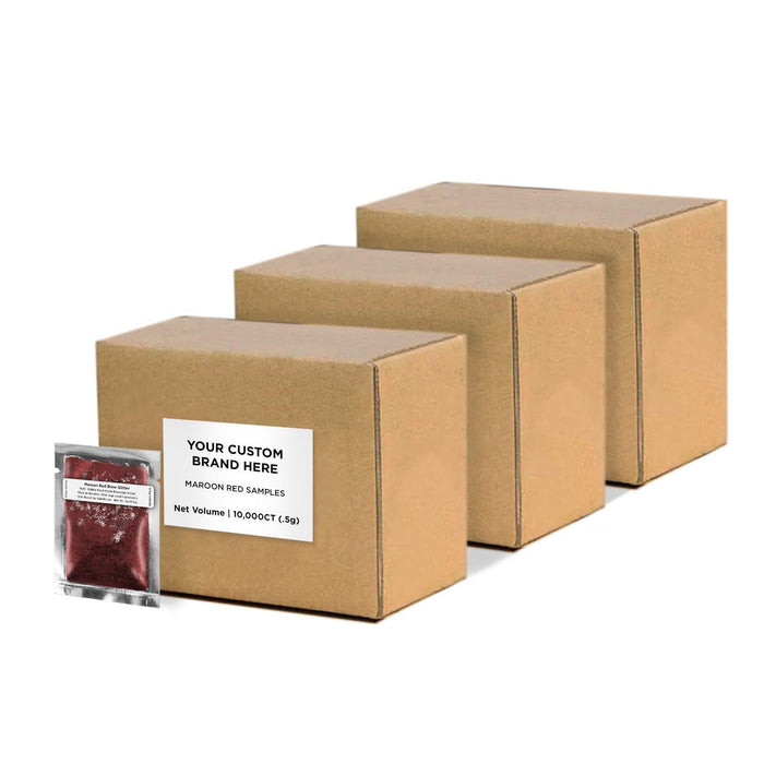 Maroon Red Brew Glitter Sample Packs by the Case | Private Label-Brew Glitter®