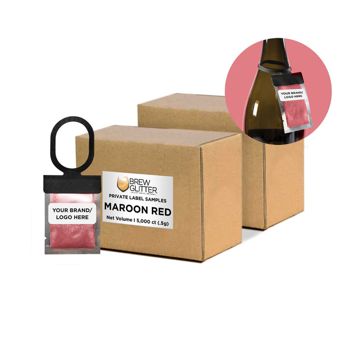 Maroon Red Brew Glitter® Necker | Private Label-Brew Glitter®