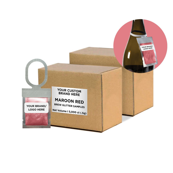 Maroon Red Brew Glitter® Necker | Private Label-Brew Glitter®