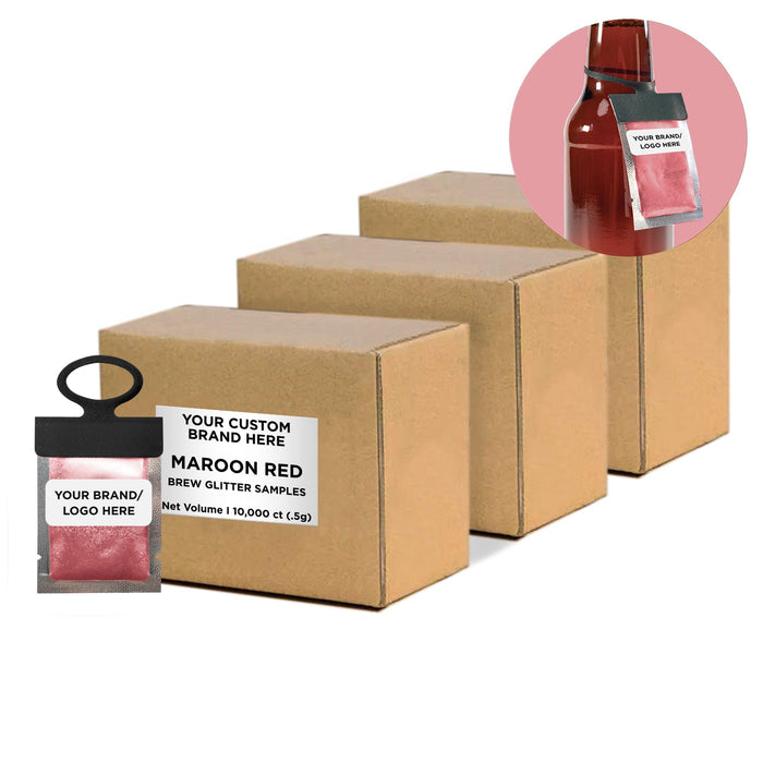 Maroon Red Brew Glitter® Necker | Private Label-Brew Glitter®