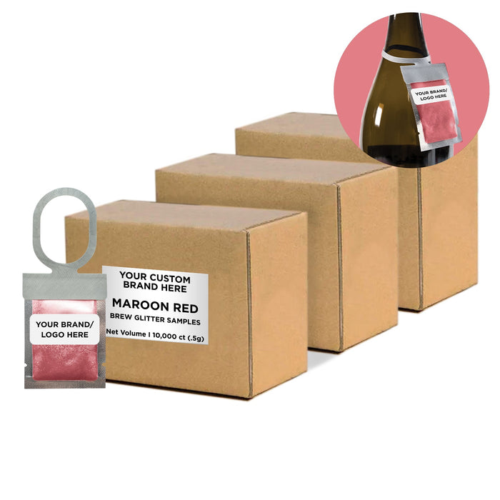 Maroon Red Brew Glitter® Necker | Private Label-Brew Glitter®
