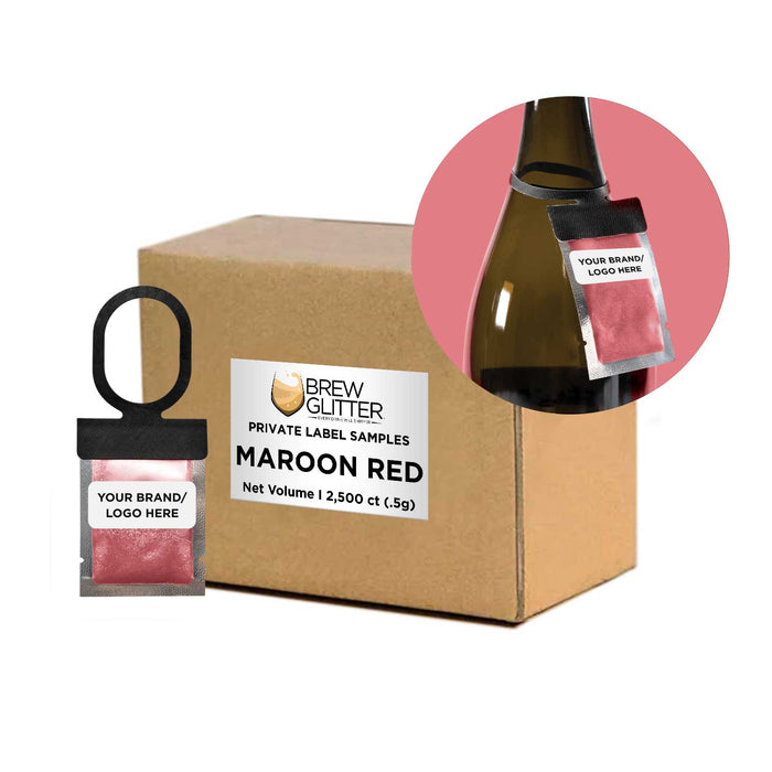 Maroon Red Brew Glitter® Necker | Private Label-Brew Glitter®