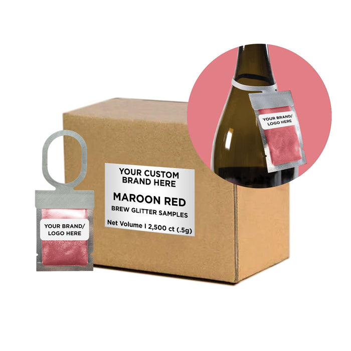 Maroon Red Brew Glitter® Necker | Private Label-Brew Glitter®