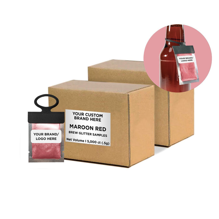 Maroon Red Brew Glitter® Necker | Private Label-Brew Glitter®