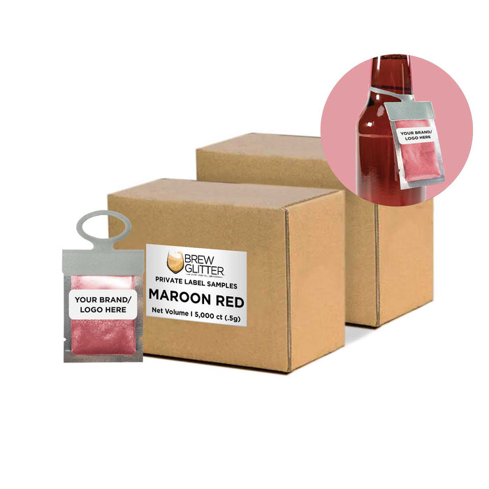Maroon Red Brew Glitter® Necker | Private Label-Brew Glitter®