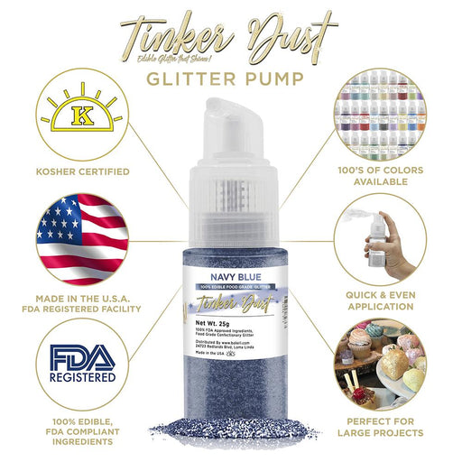 Navy Blue Tinker Dust Spray Pump by the Case | Private Label-Brew Glitter®