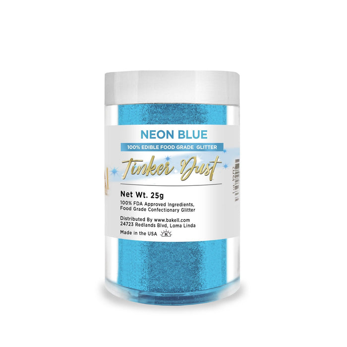 Neon Blue Tinker Dust Food Grade Edible Glitter | Bulk Sizes-Brew Glitter®