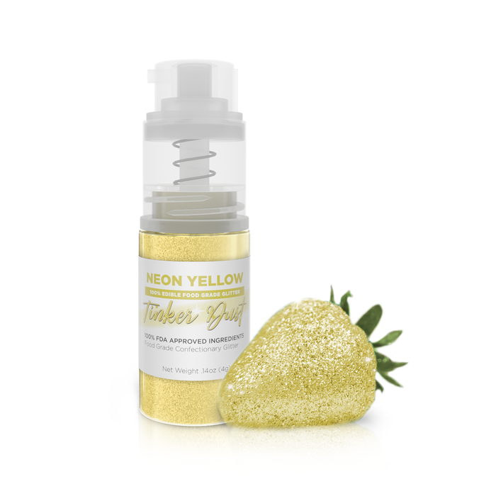 Neon Yellow Edible Glitter Spray 4g Pump | Tinker Dust®-Brew Glitter®