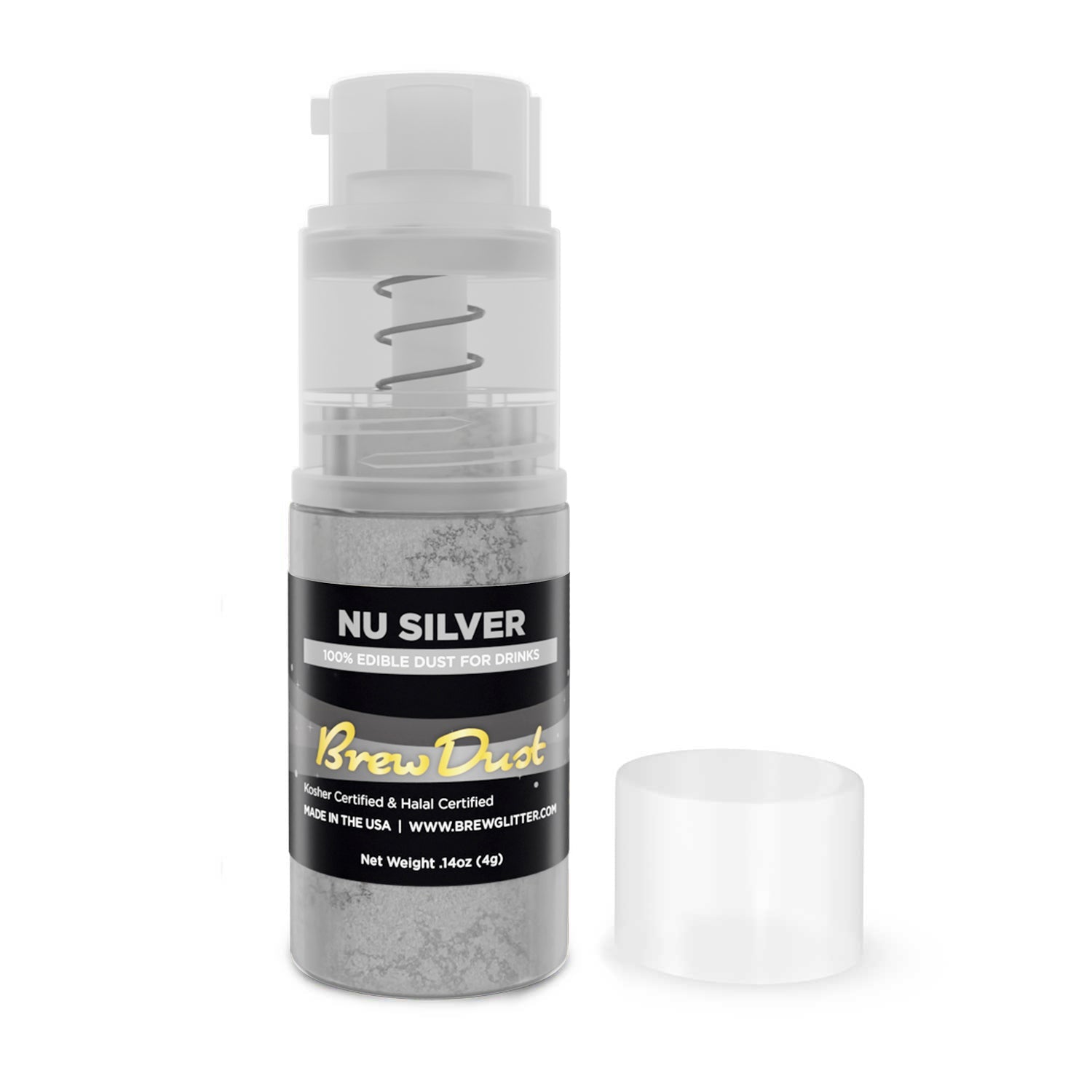 Nu Silver Edible Brew Dust | Mini Spray Pump-Brew Glitter®