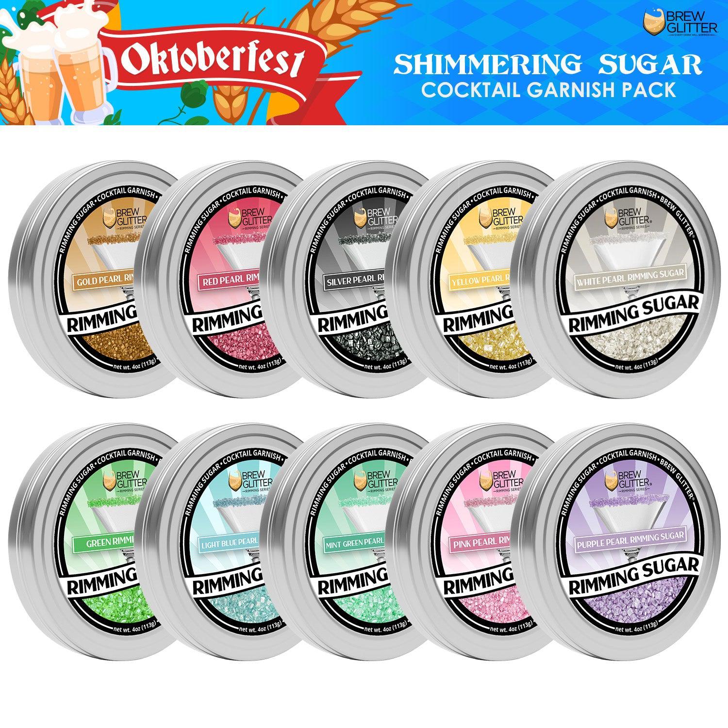 Oktoberfest Theresienwiese Cocktail Rimming Sugar Combo Pack (10 PC SET)-Brew Glitter®