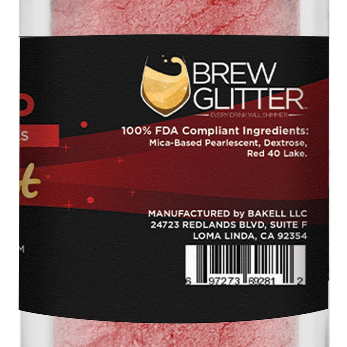 Patriot Red Edible Pearlized Brew Dust | Bulk Sizes-Brew Glitter®