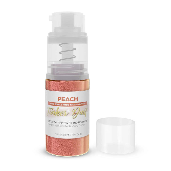 Peach Tinker Edible Glitter Spray 4g Pump | Tinker Dust®-Brew Glitter®