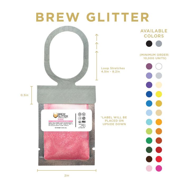 Pink Brew Glitter® Necker | Wholesale-Brew Glitter®