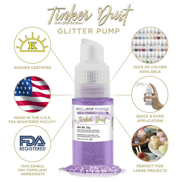 Pollipop Purple Tinker Dust Spray Pump by the Case | Private Label-Brew Glitter®