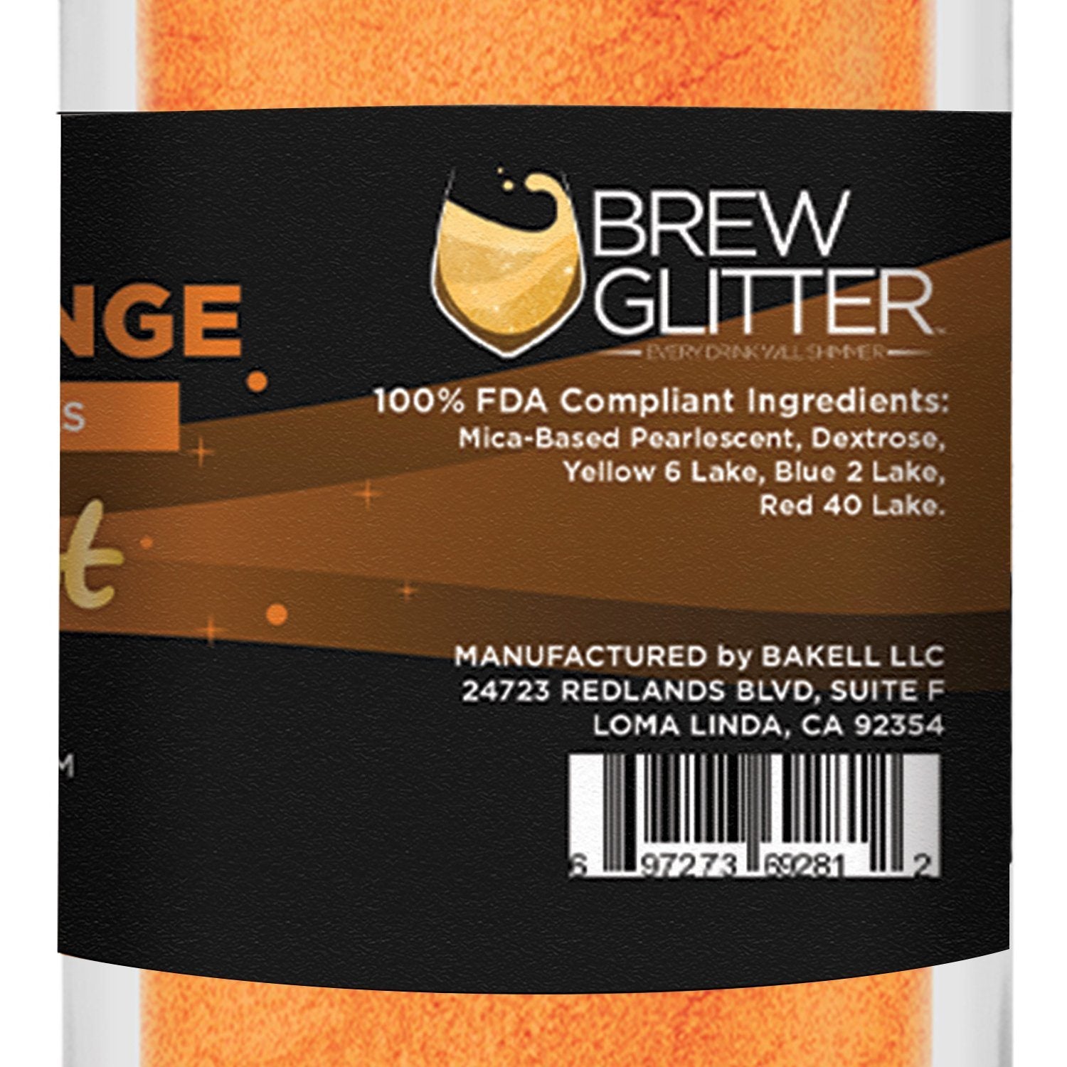 Pumpkin Orange Edible Brew Dust | Bulk Sizes-Brew Glitter®