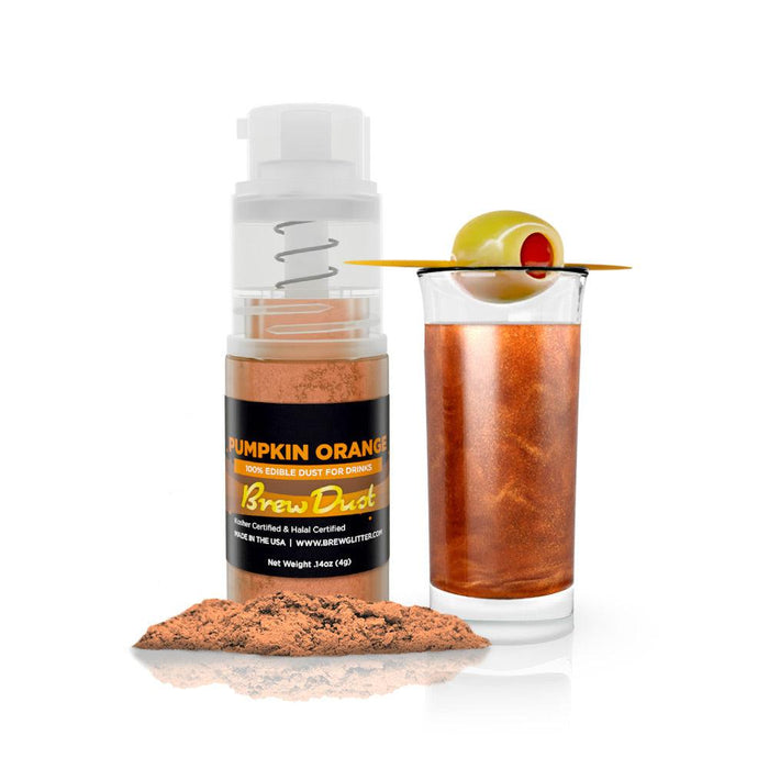 Pumpkin Orange Edible Brew Dust | Mini Spray Pump-Brew Glitter®