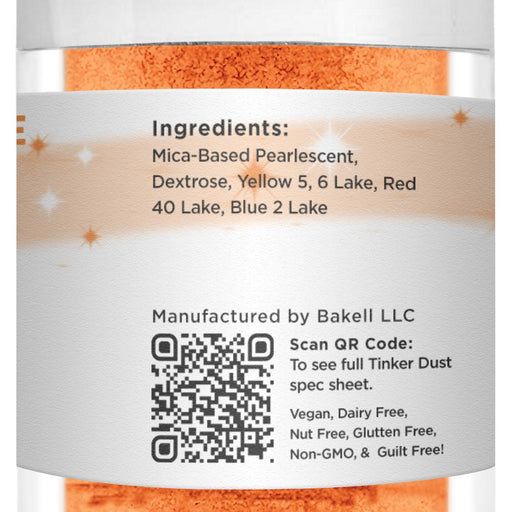Pumpkin Orange Tinker Dust Food Grade Edible Glitter | Bulk Sizes-Brew Glitter®